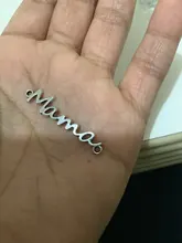 WYSIWYG 20pcs 37x8mm palabra mamá conector colgantes joyería mamá conector colgantes encanto mamá conector