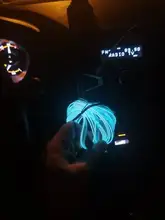 1M / 2M / 3M / 5M Interior del coche Lámpara decorativa LED Cableado EL tira de neón para Auto DIY Luz ambiental flexible USB Fiesta Atmósfera Diodo Cartelera Letrero Decoración de vacaciones Luces