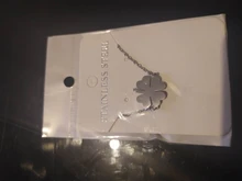 DOTOFI-collar con colgante de trébol de cuatro hojas para mujer, joyería de moda de calidad de acero inoxidable