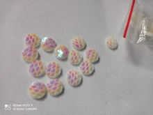 40 piezas 8mm 10mm 12mm Colores mixtos sirena pescado escala plana trasera Diamante de imitación redondo cabujón adorno Scrapbooking manualidades DIY