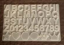 Ornament Keychain Silica-Gel Resin Mould Alphabet Number-Molds Casting-Tools Epoxy DIY
