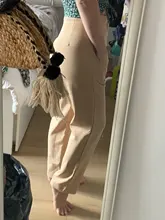 Za-pantalones de talle alto para mujer, pantalón de oficina a la moda, color Beige, elegante, con botones y cremallera, informales, color rosa, primavera 2021