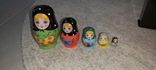 Juego de muñecas de anidación de Color, muñeca Matryoshka rusa pintada, Artesanías hechas a mano muñecas rusas de anidación, muñeca de juguete para niña, venta al por mayor