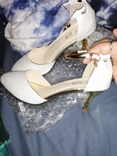 Cresfimix-zapatos clásicos de tacón alto para mujer, calzado de tacón alto con correa de Hebilla blanca, Stilettos cómodos, color rosa, Sexy, para fiesta, C5776