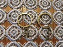 20 unids/lote llavero con 7 colores plateados 50mm de largo con división redonda llaveros al por mayor