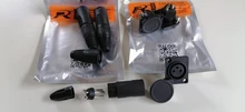 Conector de cable XLR, 3 pines, macho + hembra, conector de cable + tipo de montaje de panel, con cubierta protectora, para Audio/vídeo, 2 uds.