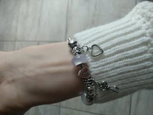 Pulsera y brazaletes de cuentas transparentes con cierre de corazón para mujer, pulseras de marca, joyería de moda, regalo de amistad para chica, 6 colores