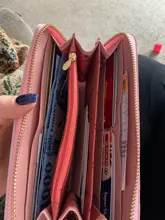 Cartera para teléfono móvil de gran capacidad con borlas de Cremallera larga para mujer, bolso para teléfono móvil con relieve, nuevo estilo, 2021