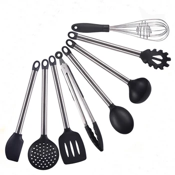 Kitchen Silicone Non-stick Cooking Spoon Spatula Ladle Egg Beaters Utensils Dinnerware Set Cooking Tools Accessories Supplies
Kitchen Silicone Non-stick Cooking Spoon Spatula Ladle Egg Beaters Utensils Dinnerware Set Cooking Tools Accessories Supplies