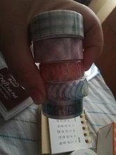 Lindo gato serie familiar diario Washi Tape Scrapbooking DIY etiqueta Kawaii cinta adhesiva de PET cinta de la Oficina de la Escuela de