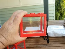 Mini acuario con lámpara LED USB para peces betta, tanque para peces con luz para lucha de peces