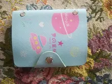 Tarjetero de piel sintética con 20 Bits para hombre y mujer, Tarjetero con patrón de Arte de dibujos animados