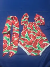 Nueva Infant Toddler bebé recién nacido Niñas sandía impreso sin mangas bodysuit sunsuit jumpsuit ropa casual