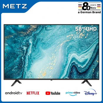 

Television 58INCH SMART TV METZ 58MUB6010 ANDROID TV 9.0 UHD Google Assistant Large Screen Voice Remote Control 2-Year Warranty