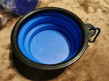 Botella de agua de viaje 2 en 1 para mascotas, cuenco plegable para alimentación de perros, taza de bebida, contenedor de comida, alimentador portátil de silicona para perros y gatos