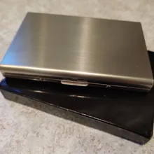 Tarjetero de Metal de aluminio para tarjetas de crédito, funda delgada Anti-Scan con bloqueo RFID, protección para tarjetas de negocios, 1 unidad