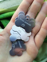 2 unids/lote de etiquetas de identificación de perro personalizadas, etiqueta de Mascota de aluminio para gatito, gato, perros, Collar, puede elegir el nombre de fuente, Tel sexo (en la parte delantera y trasera)