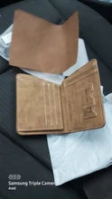 Hombres cartera billetera de cuero Slim Hipster de piel de vaca de tarjeta de crédito/portadores de identificación de monederos de negocios billetera plegable