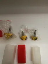 3Pc 8MM 45 grado bloqueo broca para ranuradora de inglete Tenon fresadora herramienta para trabajar la madera herramientas