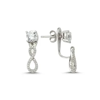 Teleplus Zircon Cubic Zirconia Infinity Dual Earrings 925 Sterling Silver
Teleplus Zircon Cubic Zirconia Infinity Dual Earrings 925 Sterling Silver