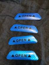 Cinta reflectante para puerta de coche, calcomanías adhesivas de seguridad, Reflector nocturno, señal de advertencia Universal, tira reflectante, 2020, 4 Uds.