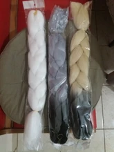 Miss Rola-extensiones de cabello trenzado sintético, 24 Jumbo pulgadas, 1 tono, 100g, fibra de alta temperatura, cabello trenzado de ganchillo, 29 colores