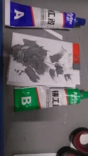 Pegamento de Metal de 65g Kafuter A + B, adhesivo para reparación, superpegamento, radiador automático de acero al hierro, tanque de agua, fugas especiales, pegamento de soldadura