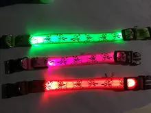 Cheervivi-Collar de nailon con luz LED ajustable para mascotas, Collar con brillo para perro, suministros para perro, venta al por mayor