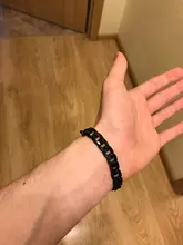 Pulsera cubana Vintage para hombre, pulseras de cadena de eslabones y brazaletes de Rock negro, joyería Punk para fiesta