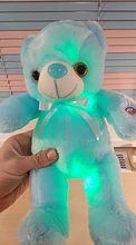 Luminosa 30/50/80cm creativo luz LED oso de peluche Animal relleno de peluche de juguete colorido brillante oso de peluche de regalo de Navidad para chico