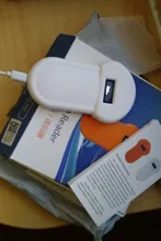 Lector portátil de Chip de Mascota, escáner de reconocimiento de Microchip Animal para transponedores de perro y gato en funda acolchada