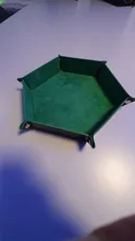 XRHYY-bandeja de almacenamiento de juegos plegable, soporte de dados hexagonales para juegos RPG DND, doble cara gruesa de cuero PU y Estera de dados de terciopelo
