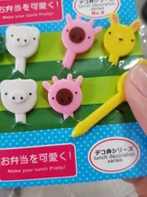 1 paquete Mini Animal granja Tenedor de caricaturas fruta Pick Sign Bento Lunches fiesta Decoración