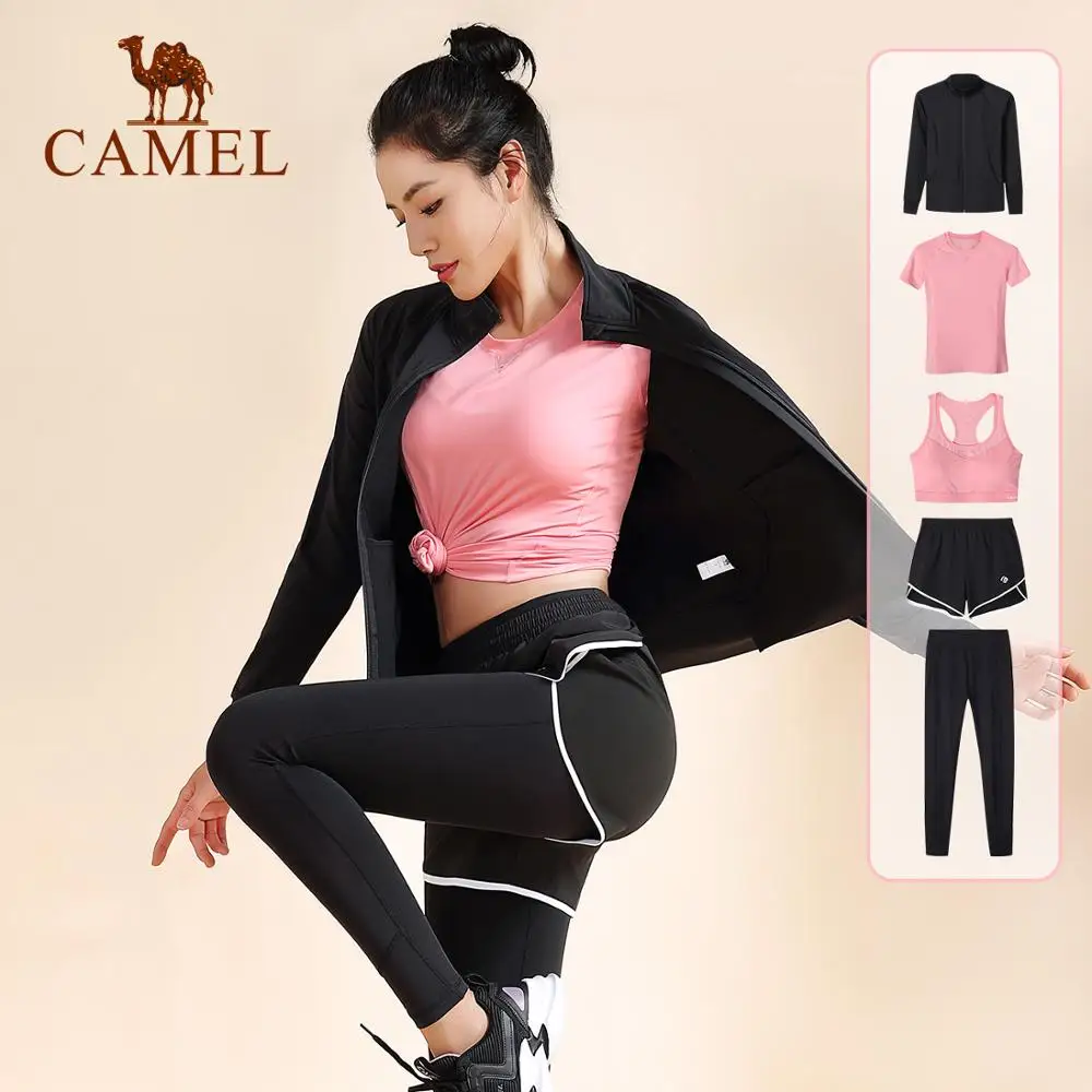 Костюм для йоги CAMEL женский спортивный комплект одежды бега спортивная одежда