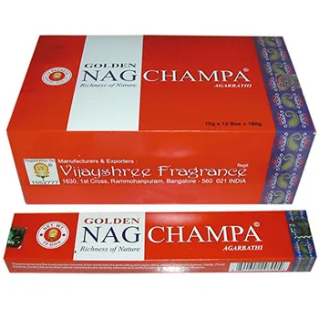 INCENSE GOLDEN NAG CHAMPA - 12 packs 15 grams-180 grams rods aromatic
INCENSE GOLDEN NAG CHAMPA - 12 packs 15 grams-180 grams rods aromatic