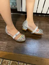Zapatos de piel de diamante con brillo cristalino de Cenicienta para niña, calzado individual de princesa para rendimiento, tacones altos