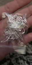 Ganchos para pendientes de plata de ley 925, accesorios de cierre para joyería, partes al por mayor, 1,7x1,5 cm, 50 Uds.