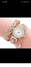 Reloj de pulsera de cuarzo con diamantes de imitación para mujer, pulsera de cuero con diamantes de imitación, 1 unidad