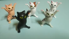 Soporte de pluma de gato japonés para decoración, estatua de Animal hecha a mano para decoración del hogar, regalo hecho a mano, cápsula de juguetes, caja ciega