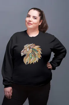 Angemiel Wear Ethnic Pattern Lion Black Women Sweatshirt
Angemiel Wear Ethnic Pattern Lion Black Women Sweatshirt