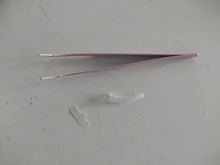 Pinzas de Clavo recto de 2 cabezales con Cabezal de presión de silicona, para Pegatinas 3D, diamantes de imitación, pegatinas de agua, herramientas de Metal para uñas, 1 unidad