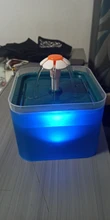 Fuente de agua para gato, dispensador automático de agua con USB, alimentador, tazón, Perro inteligente de luz LED, alimentador de mascotas