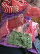 3/5/6 unids/set hermosa diadema bebé lazo anudado de bebé recién nacido niña elástico bandas de pelo de Nylon cómodo bebé accesorios para el pelo