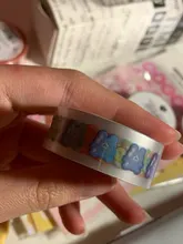 Lindo gato serie familiar diario Washi Tape Scrapbooking DIY etiqueta Kawaii cinta adhesiva de PET cinta de la Oficina de la Escuela de