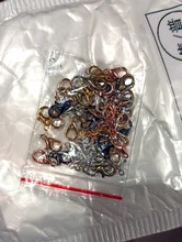 10x5mm/12x 6mm/14x 7mm/16x8mm 9 colores plateados hallazgos de joyería de moda, ganchos de cierre de langosta de aleación para collar y cadena de pulsera DIY