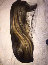 Peluca sintética larga y Lisa para mujeres negras, exquisita Peluca de Color rubio miel resaltado, parte media resistente al calor