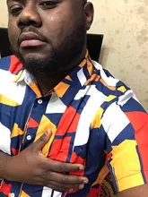 INCERUN-Camisa de manga corta con estampado geométrico para hombre, ropa de calle hawaiana con botones y cuello de solapa, S-5XL de verano, 2021