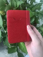 Tarjetero de cuero para hombre y mujer, billetera plegable para tarjetas de identificación y de crédito, cubierta de viaje para pasaporte de negocios Vintage