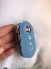 ZAD silicona set de fundas de piel para fiat 500 3 botones remoto llavero en blanco de las piezas de automóvil accesorios de colores