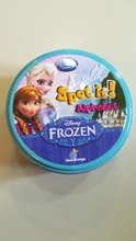 Juego de mesa de Frozen Spot it y dobble para niños, cartas de punto para Dobbles, ir de acampada, caja de lata de Metal, juguetes, novedad